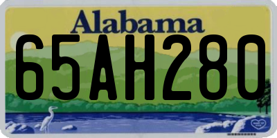 AL license plate 65AH280
