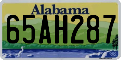 AL license plate 65AH287