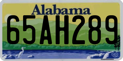 AL license plate 65AH289
