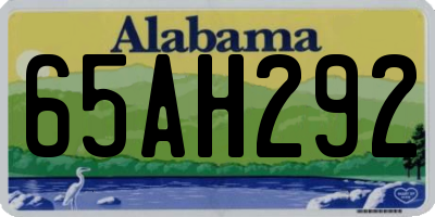 AL license plate 65AH292