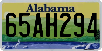 AL license plate 65AH294