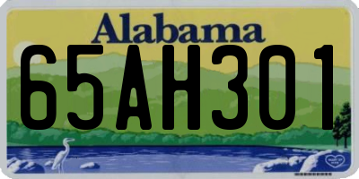 AL license plate 65AH301