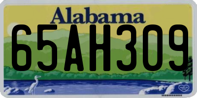 AL license plate 65AH309