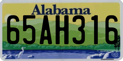 AL license plate 65AH316