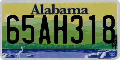 AL license plate 65AH318