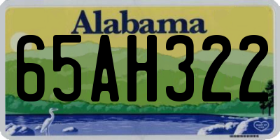 AL license plate 65AH322