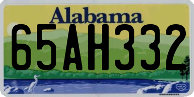 AL license plate 65AH332