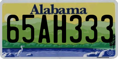 AL license plate 65AH333