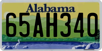AL license plate 65AH340