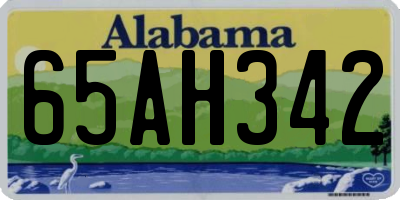 AL license plate 65AH342