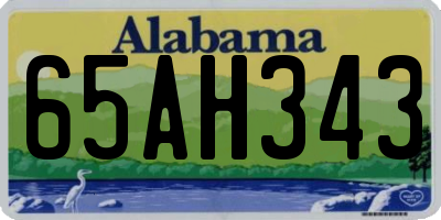 AL license plate 65AH343