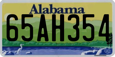 AL license plate 65AH354
