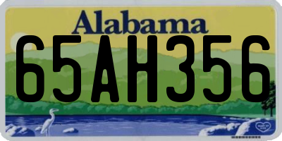 AL license plate 65AH356