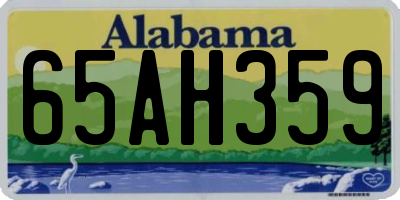 AL license plate 65AH359
