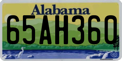 AL license plate 65AH360