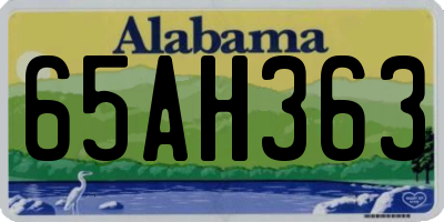 AL license plate 65AH363
