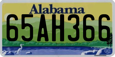 AL license plate 65AH366