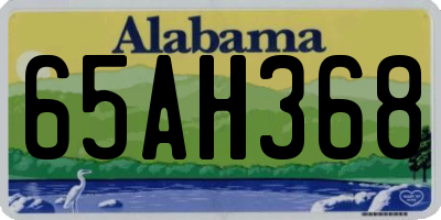 AL license plate 65AH368