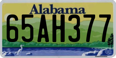 AL license plate 65AH377