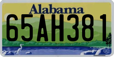 AL license plate 65AH381