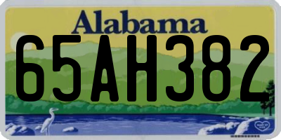 AL license plate 65AH382