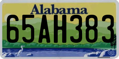 AL license plate 65AH383