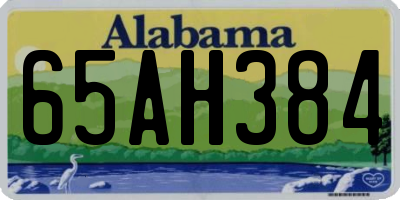 AL license plate 65AH384