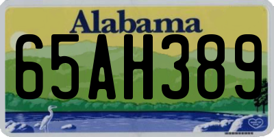 AL license plate 65AH389