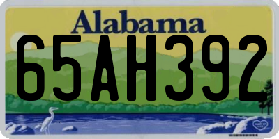 AL license plate 65AH392