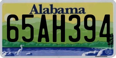 AL license plate 65AH394