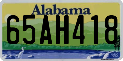 AL license plate 65AH418