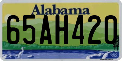 AL license plate 65AH420