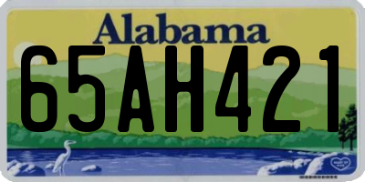 AL license plate 65AH421