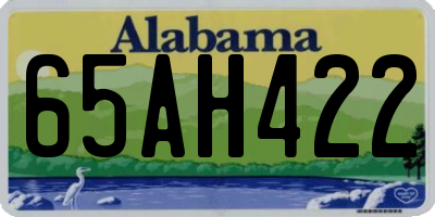 AL license plate 65AH422