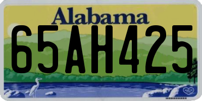 AL license plate 65AH425