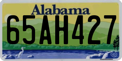 AL license plate 65AH427