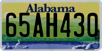 AL license plate 65AH430