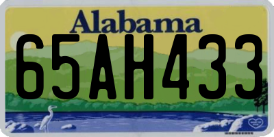 AL license plate 65AH433