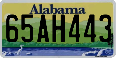 AL license plate 65AH443