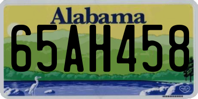 AL license plate 65AH458