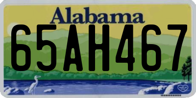 AL license plate 65AH467