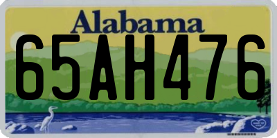AL license plate 65AH476