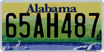 AL license plate 65AH487