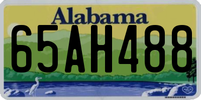 AL license plate 65AH488