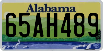 AL license plate 65AH489