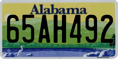 AL license plate 65AH492