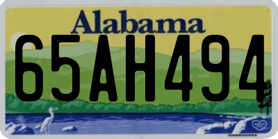 AL license plate 65AH494