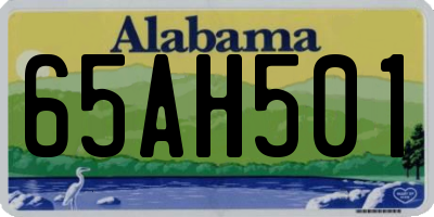 AL license plate 65AH501