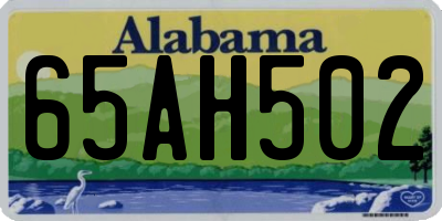 AL license plate 65AH502