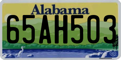 AL license plate 65AH503